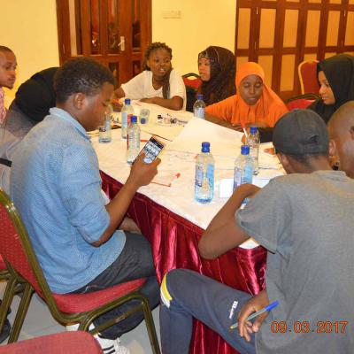 Kilifi County Youth Leaders Group Undertaking Groupwork Activity During The Training Session At The Tot Training2s