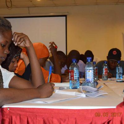 Kilifi County Youth Leaders Group Undertaking Groupwork Activity During The Training Session At The Tot Trainings