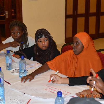 Kilifi County Youth Leaders Group Undertaking Groupwork Activitys