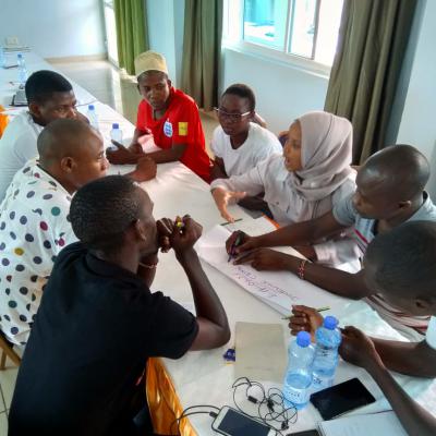 Youth Leaders From Likoni Undertaking A Case Study Sample During Group Work Discussions During The Training