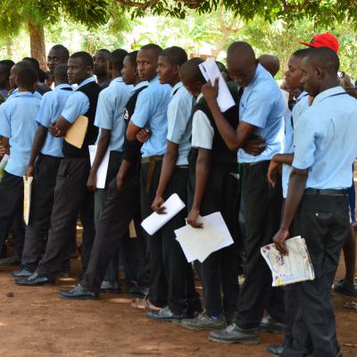 Students Of Mwaroni Gombato Secondary School Queue For Id Services